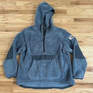Women's The North Face Teal Blue Campshire Anorak Pullover Fleece Jacket Sz XL